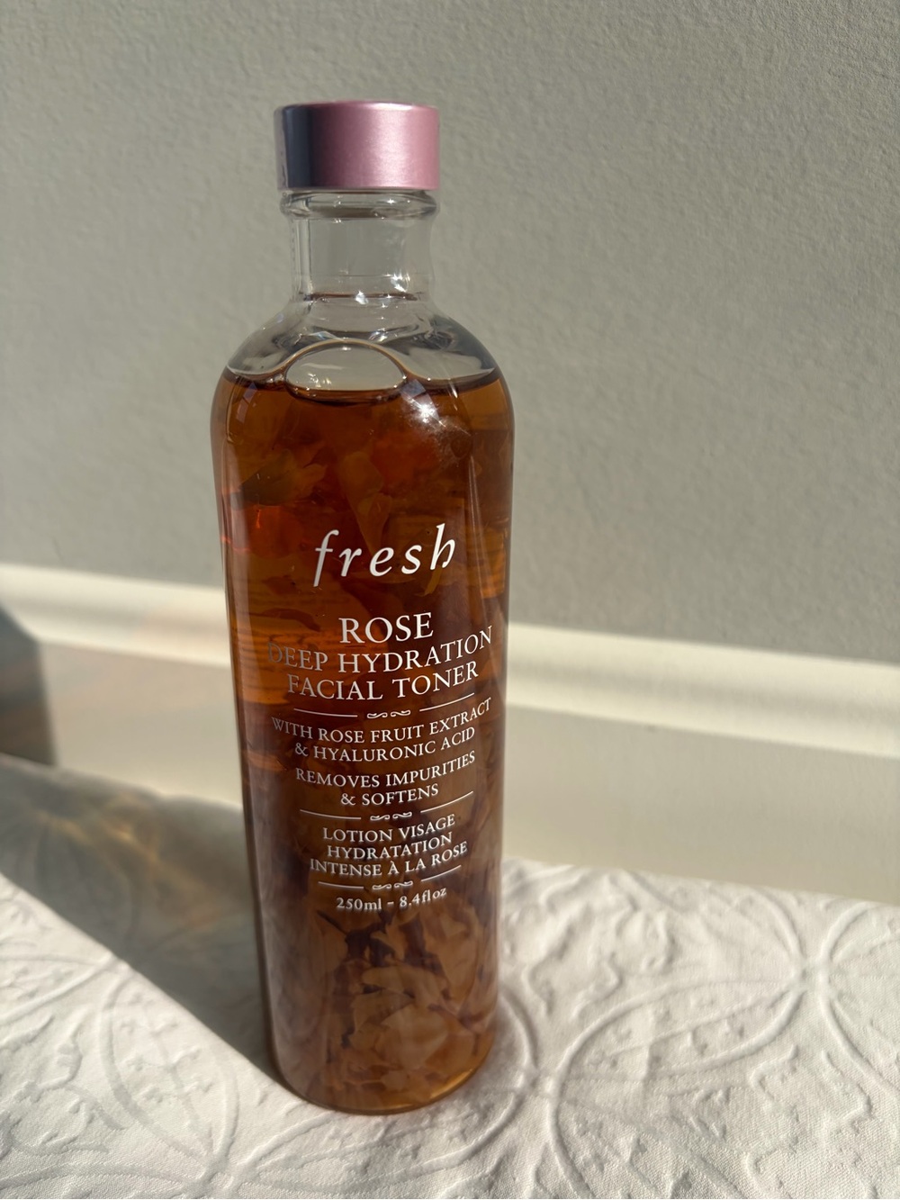 fresh Rose Deep Hydration Facial Toner — Clear Bottle with Pink Cap